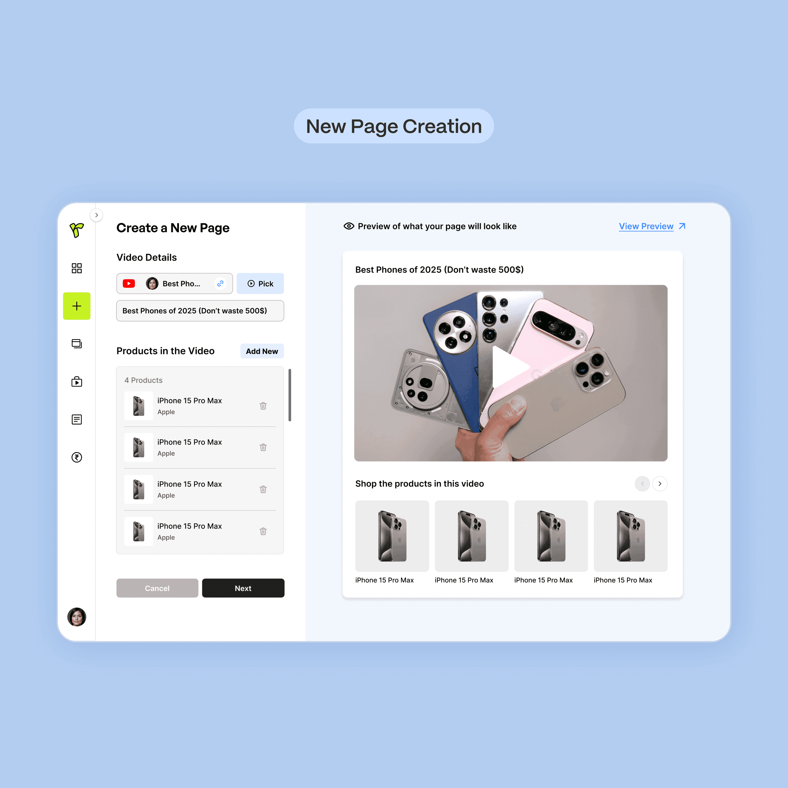 Creator platform — earnings dashboard and performance tracking