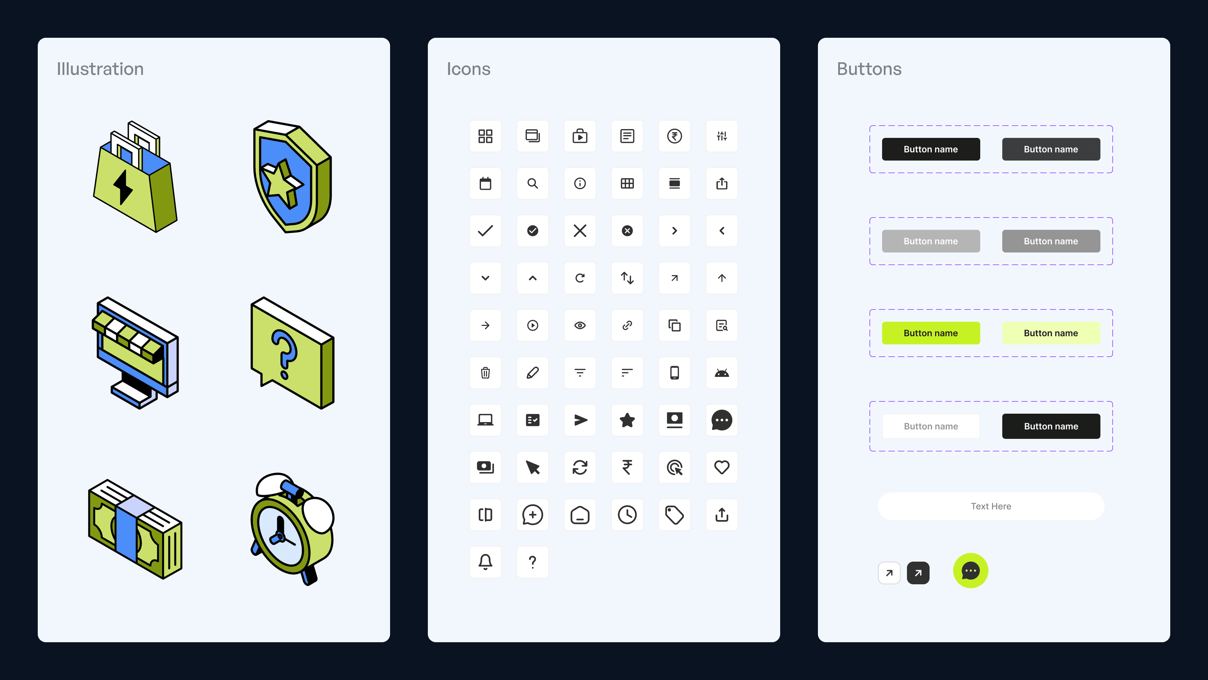 Design system — tokens and type styles