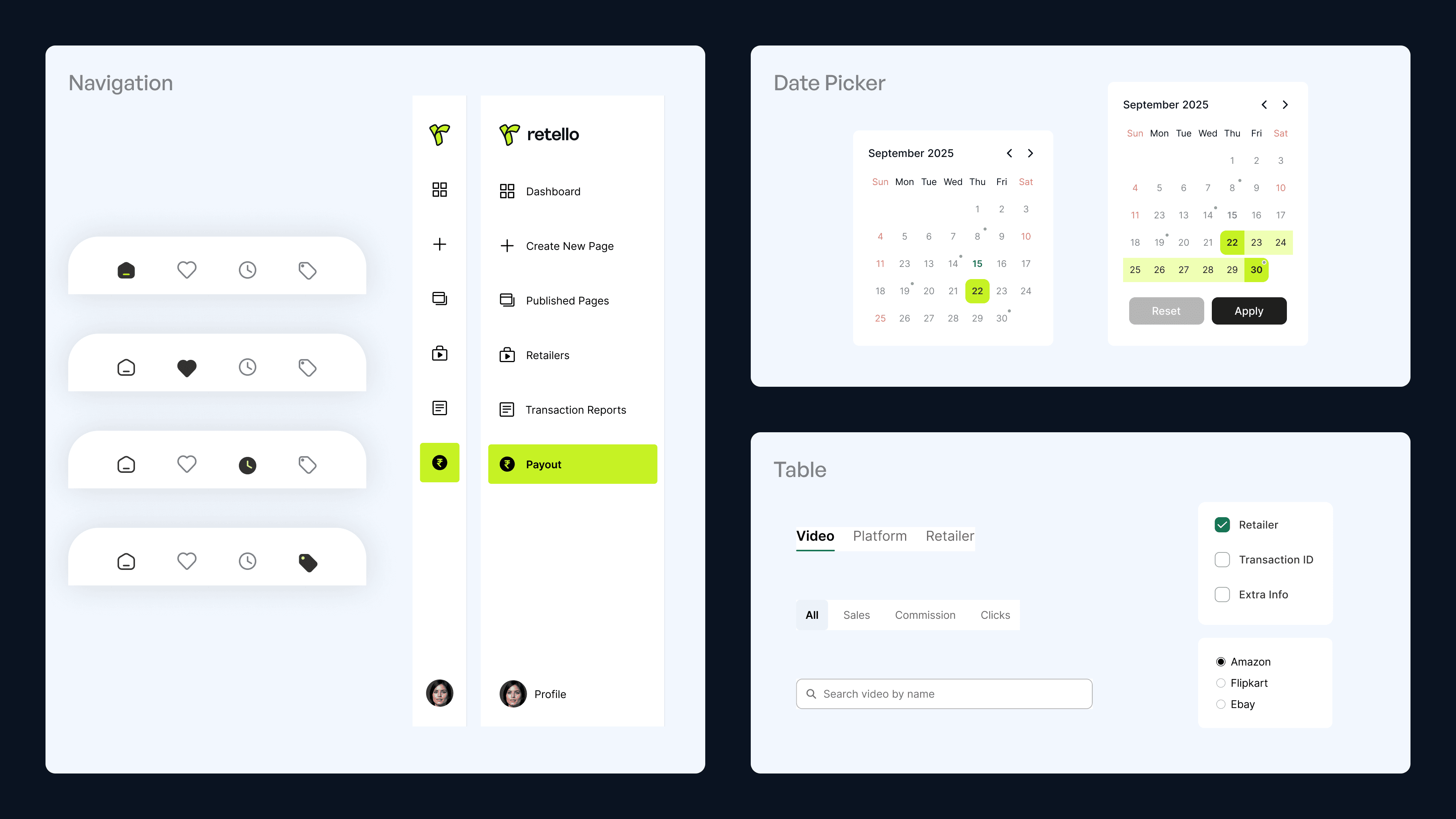 Design system — UX patterns across platforms