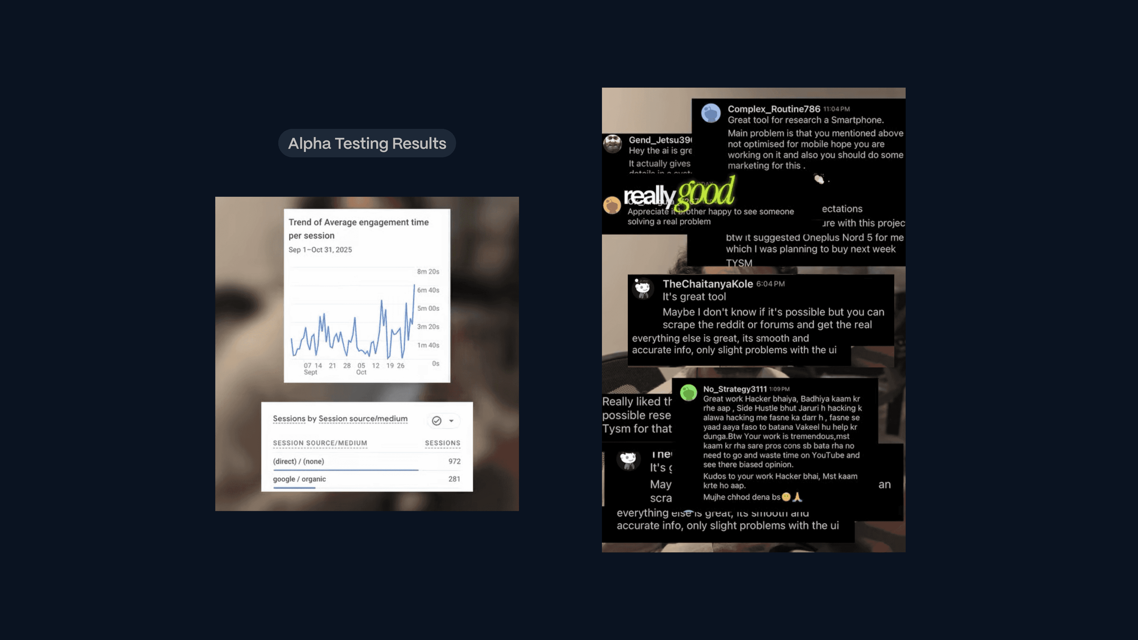 Impact — alpha tester engagement and seed funding