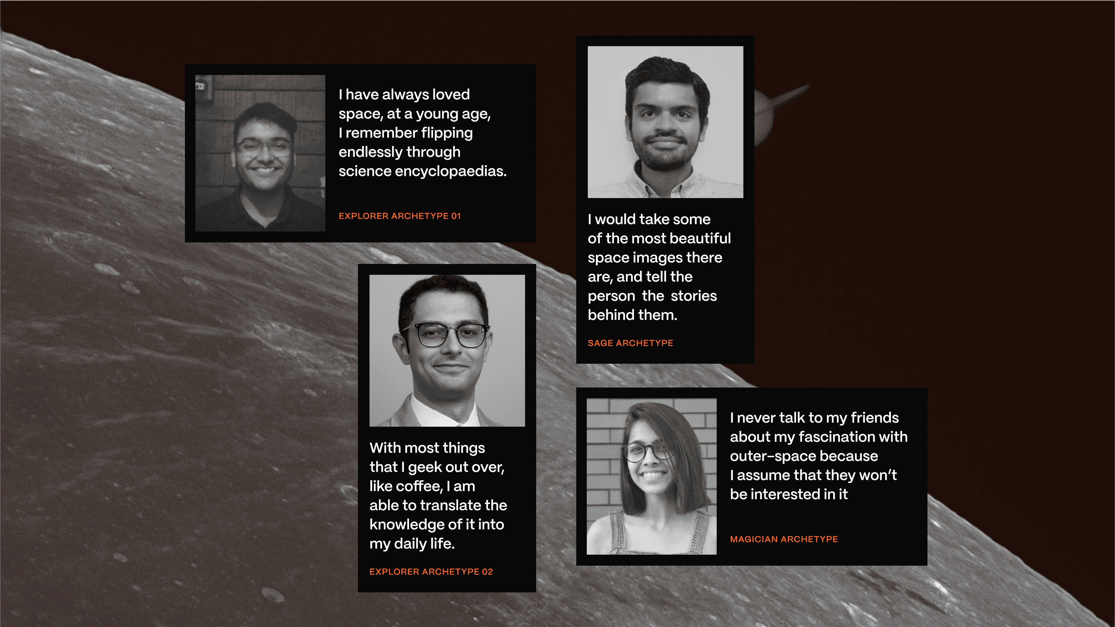 Interview insights from curious people about their relationship with space